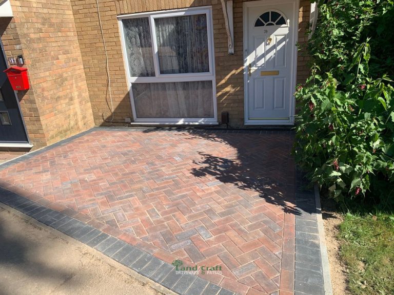 Brindle and Charcoal Paved Driveway with Kerbing in Crawley